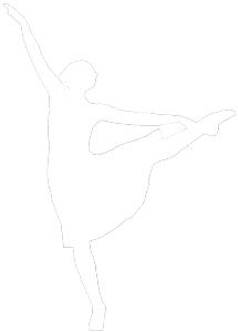 Susie the Ballerina logo: a silhouette of a dancer performing a développé à la seconde